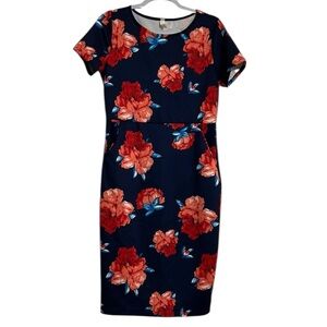 Flamingo Urban Floral Dress w Pockets Size Large